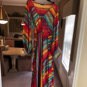 Multicolored flowing dress
